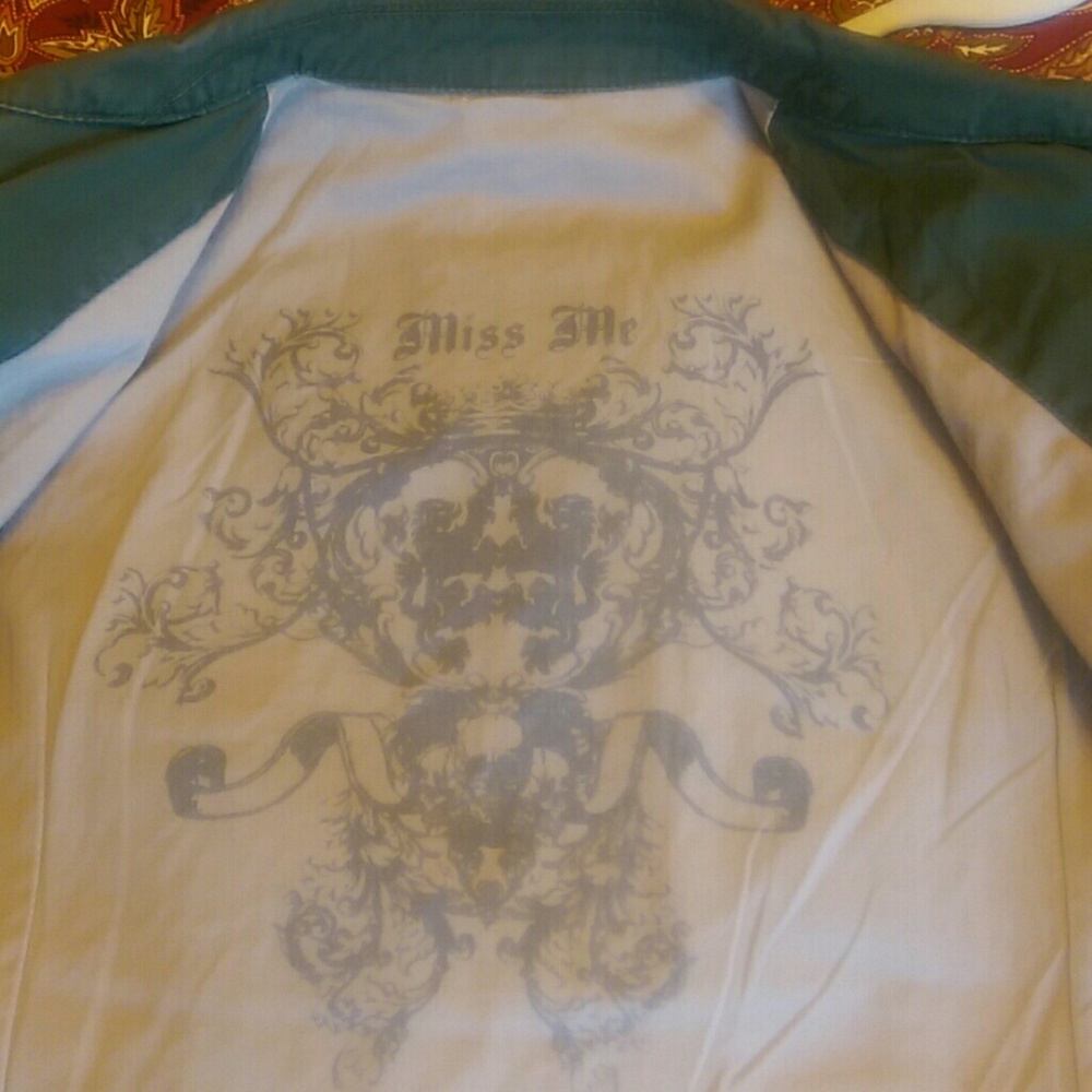 Miss Me Distressed Military Jacket - Picture 6 of 7
